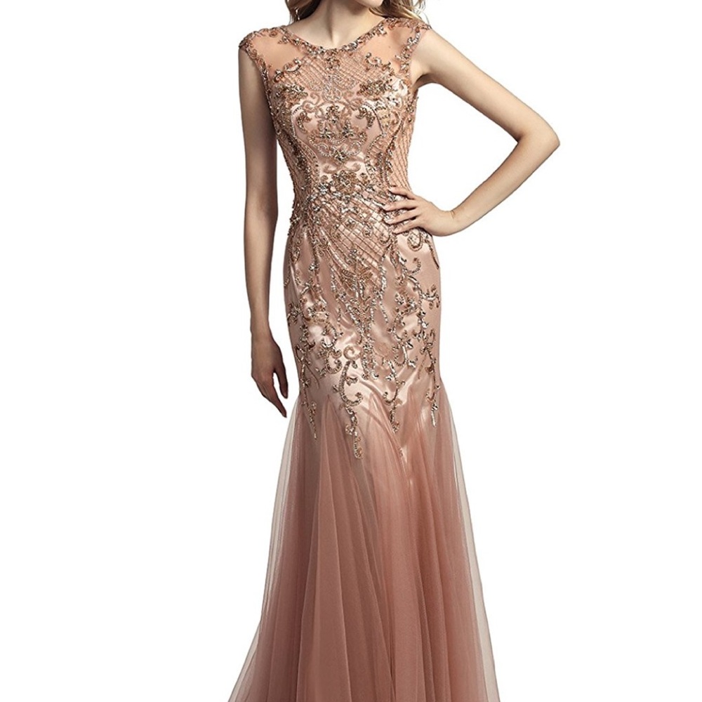 Rose Gold/ Dusty Rose Formal Gown